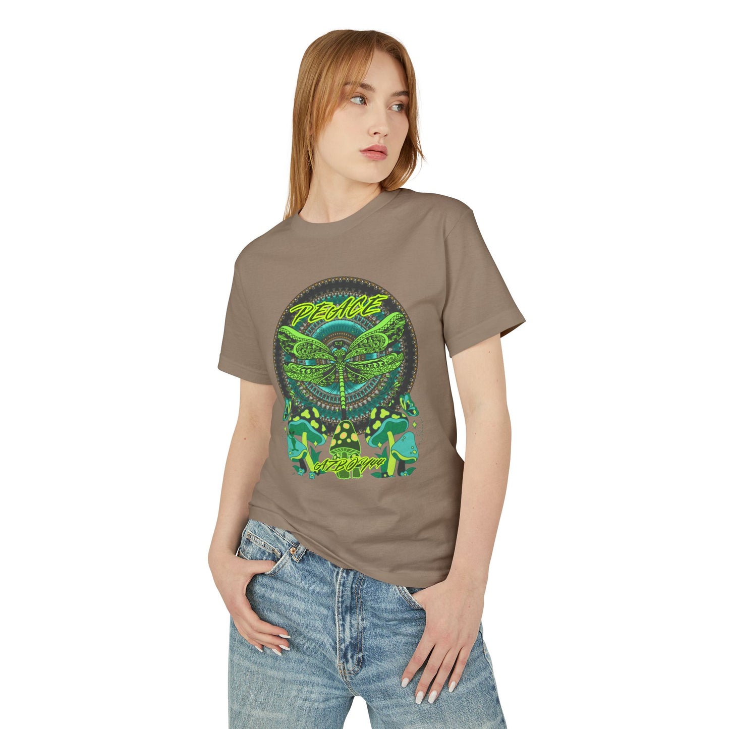 Peace Butterfly Heavyweight Tee — Eco-Friendly Graphic Tee