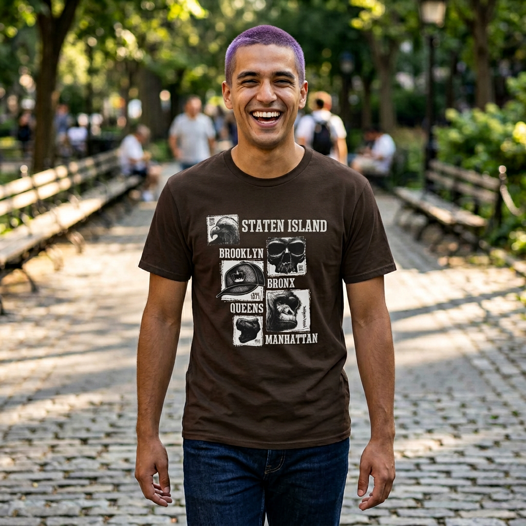 New York Boroughs Graphic T-Shirt — Brooklyn, Bronx, Queens, Manhattan & Staten Island Tee