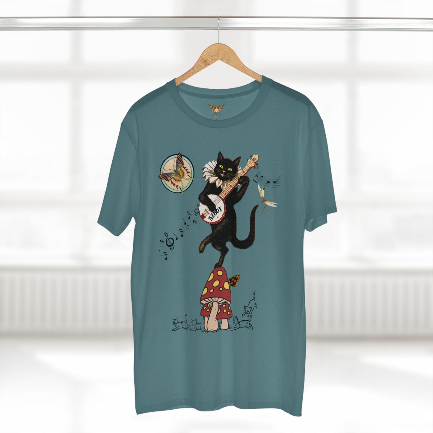 Whimsical Cat Band Tee