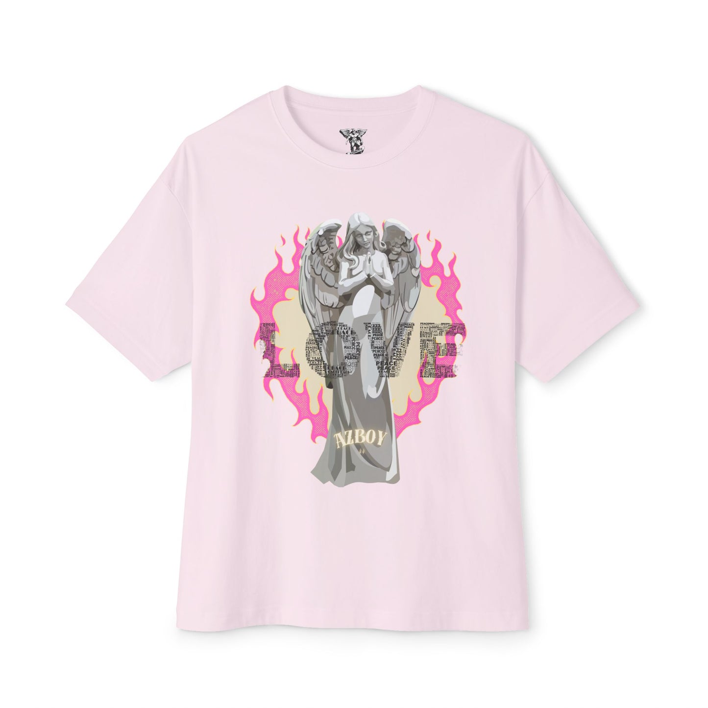 Angel Heart Boxy Tee — Oversized Angel Heart Graphic Shirt