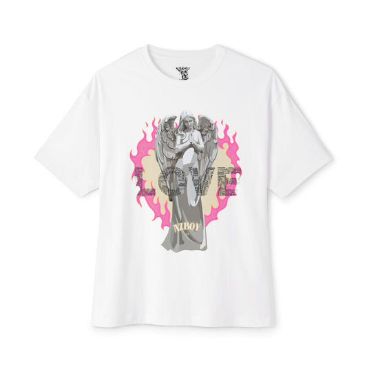 Angel Heart Boxy Tee — Oversized Angel Heart Graphic Shirt