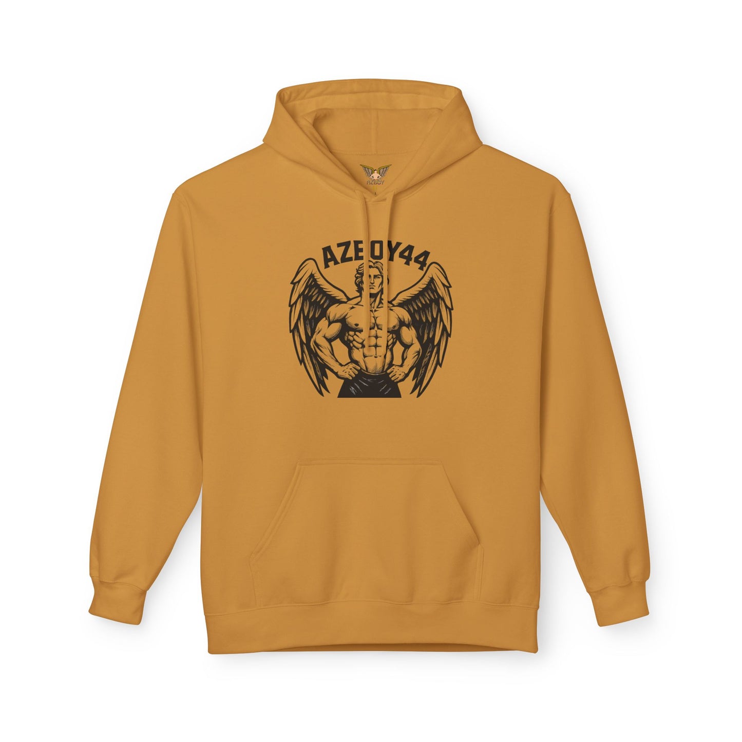 Graphic Fleece Hoodie - Winged Strength Design, Cozy Casual Wear for Him/Her