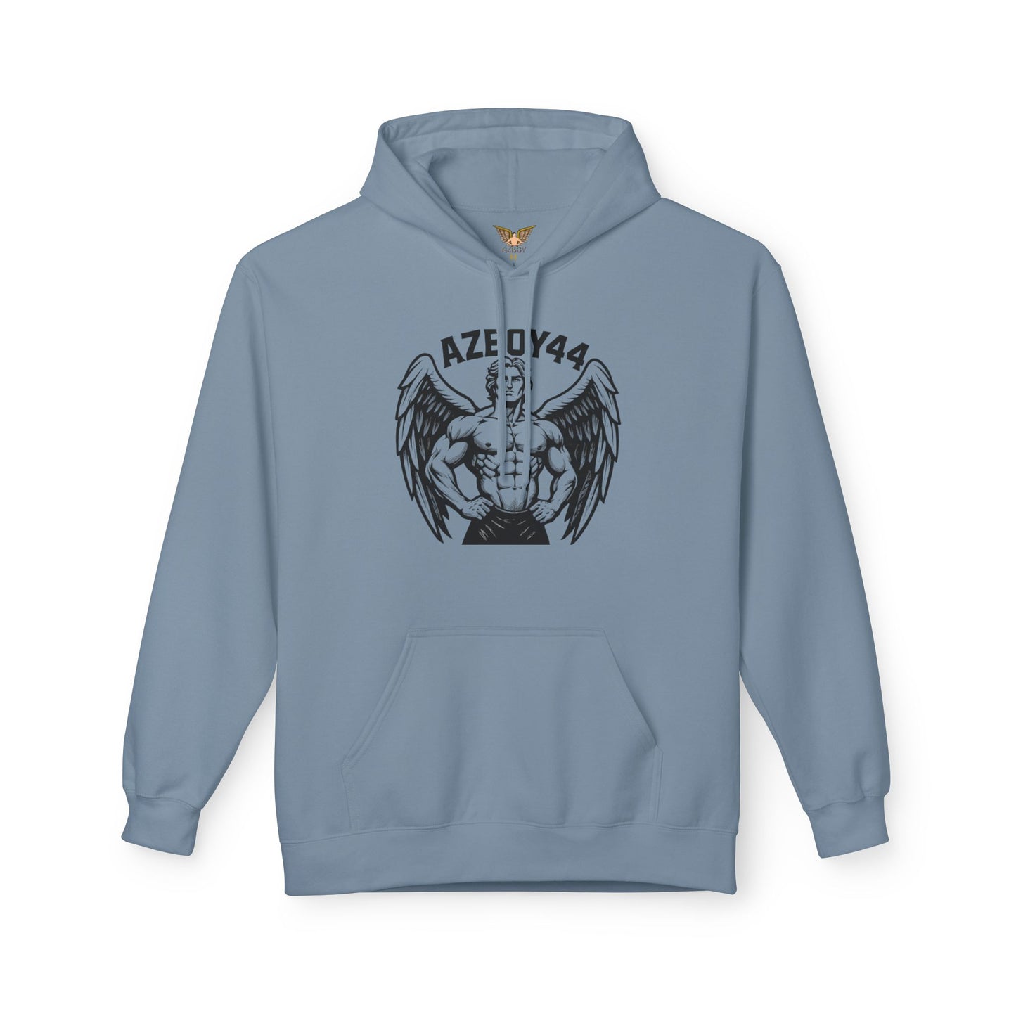 Graphic Fleece Hoodie - Winged Strength Design, Cozy Casual Wear for Him/Her