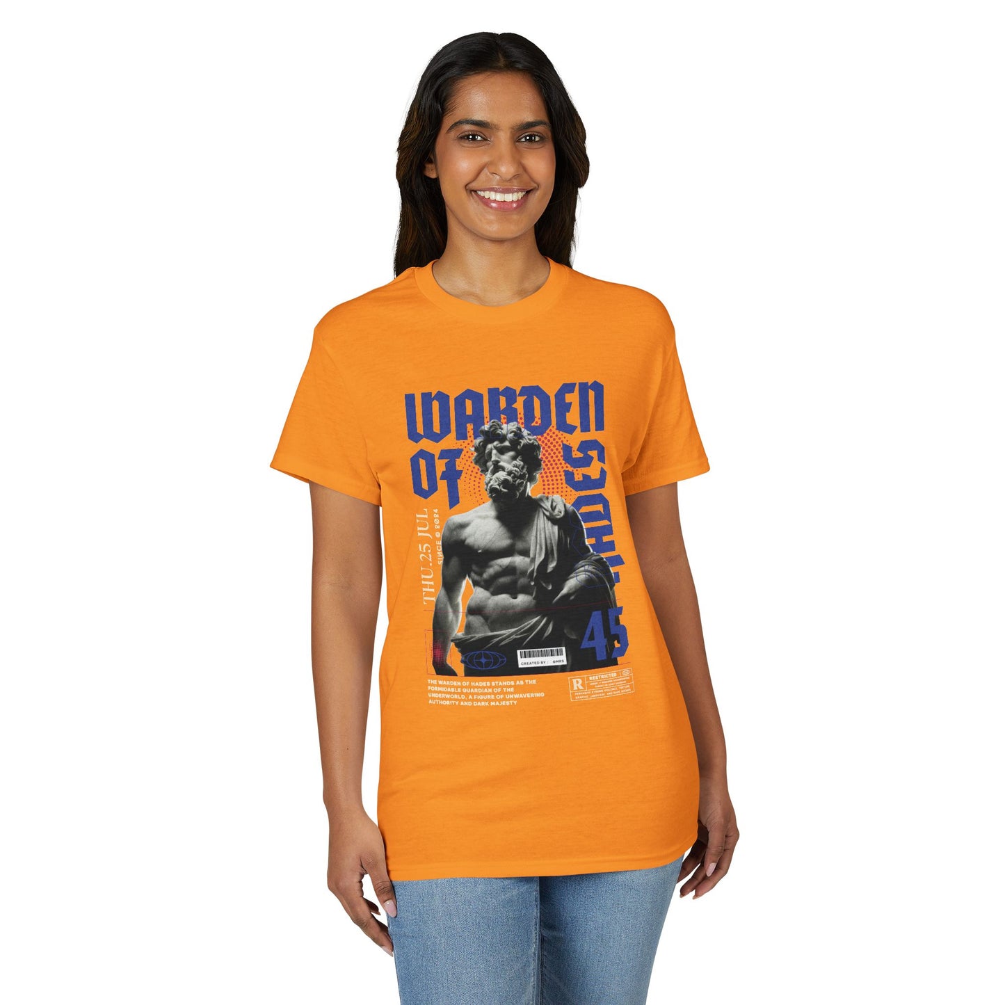 Warden of the Game Retro Athletic T-Shirt — Statue Muscle Graphic