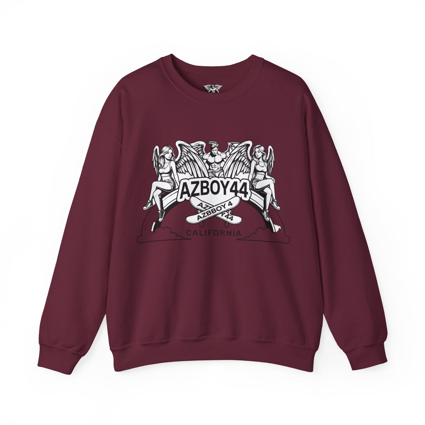 Crewneck Sweatshirt — AZBOY44 California Angel Graphic