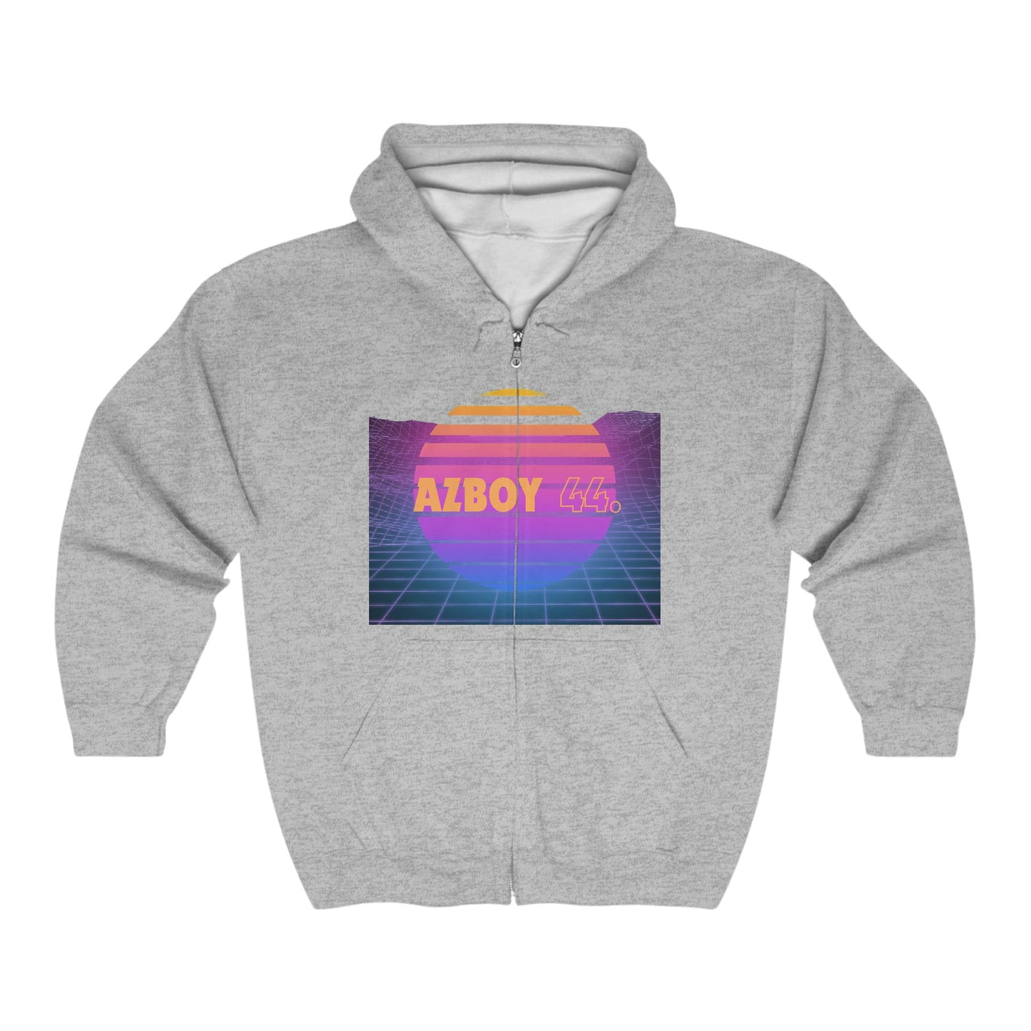 AZBOY44 Digital world ( Heavy Blend™ Full Zip Hooded Sweatshirt)