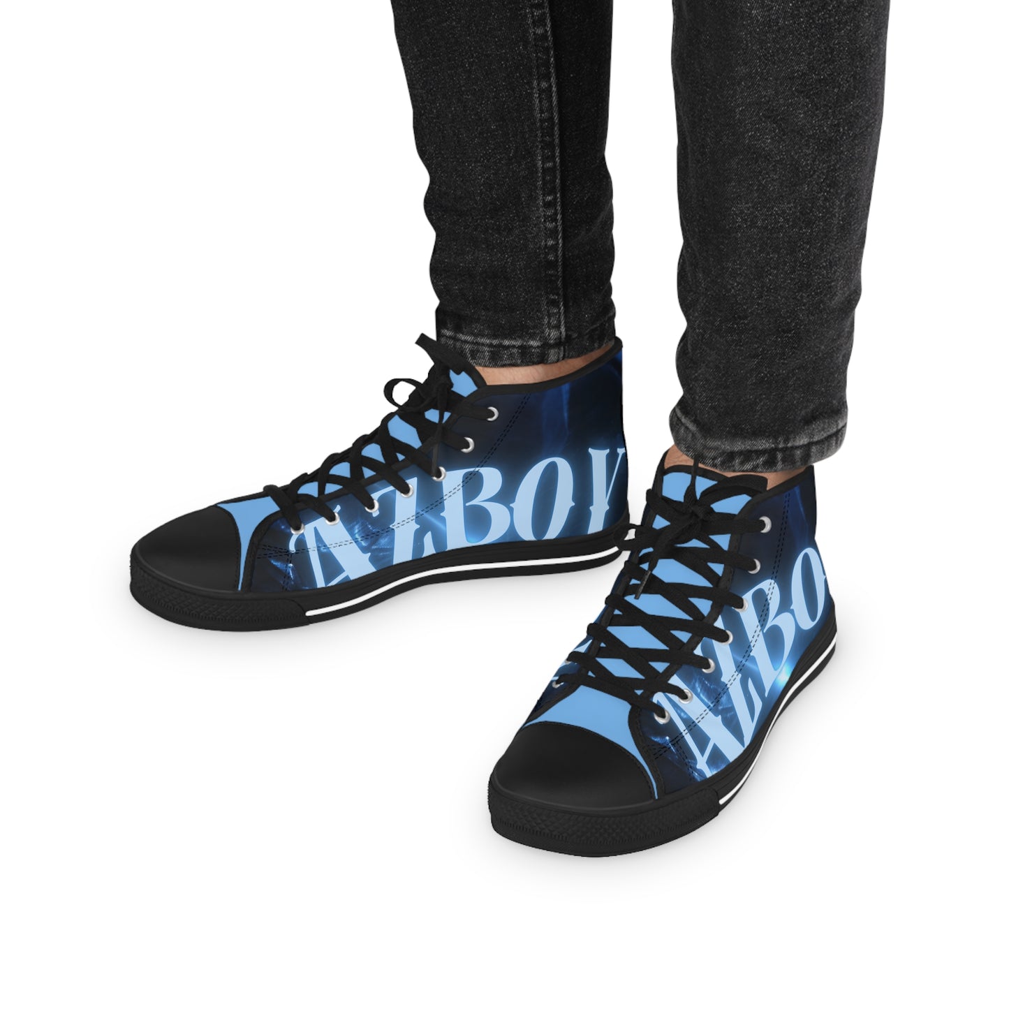 AZBOY44 blue (Men's High Top Sneakers)