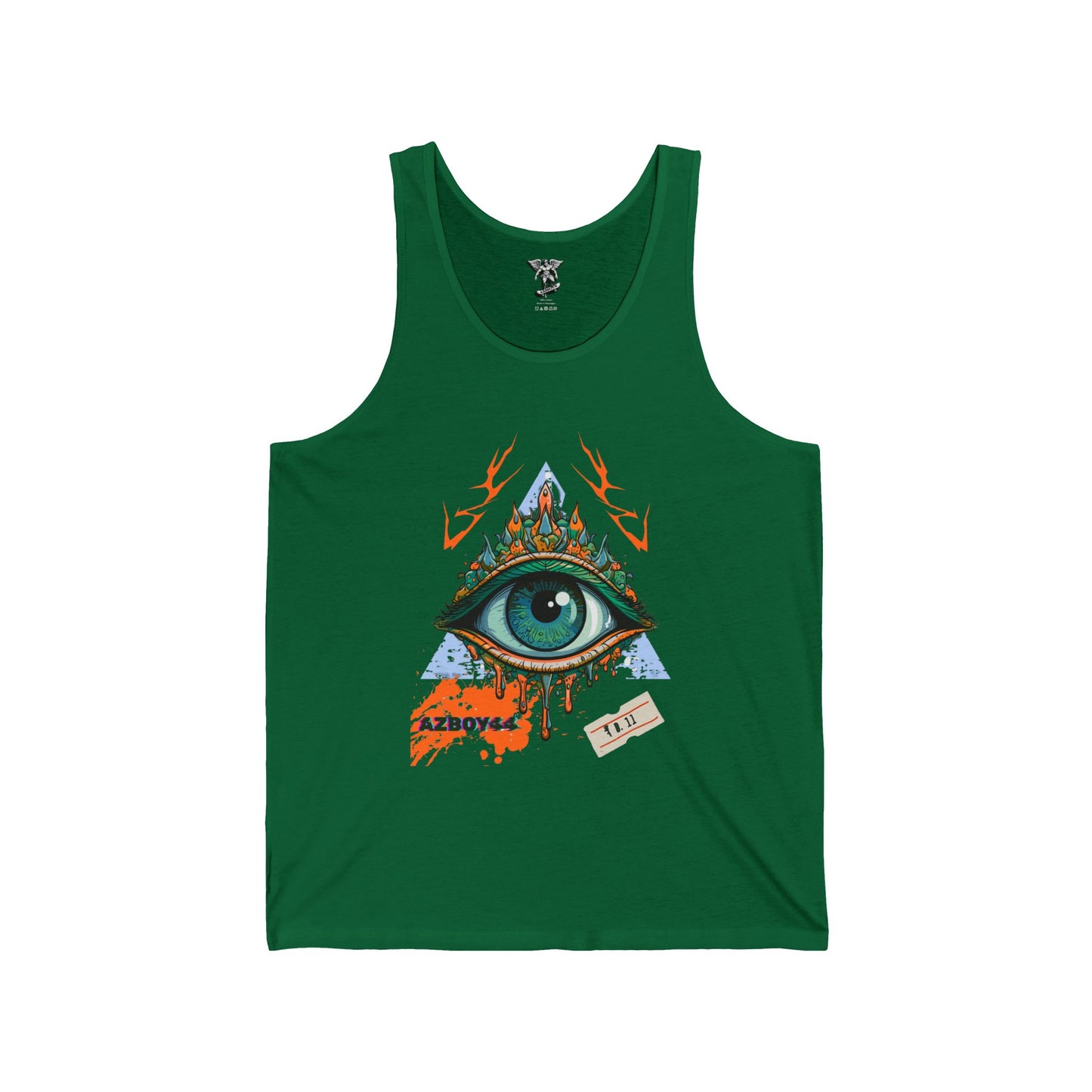 Psychedelic All-Seeing Eye Tank Top — Mystical Triangle Graphic Muscle Tee