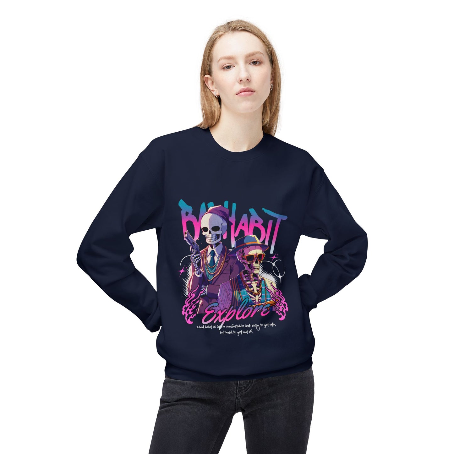 Hip-Hop Graphic Crewneck Sweatshirt — Urban Music Vibe