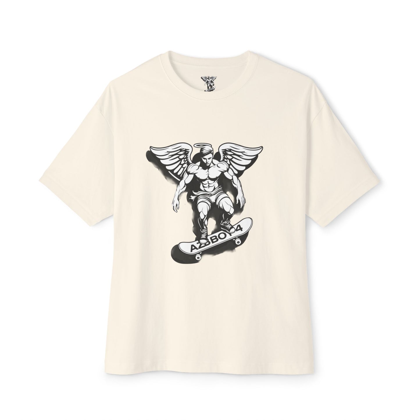 Oversized Skateboard Angel Tee - Streetwear Fashion