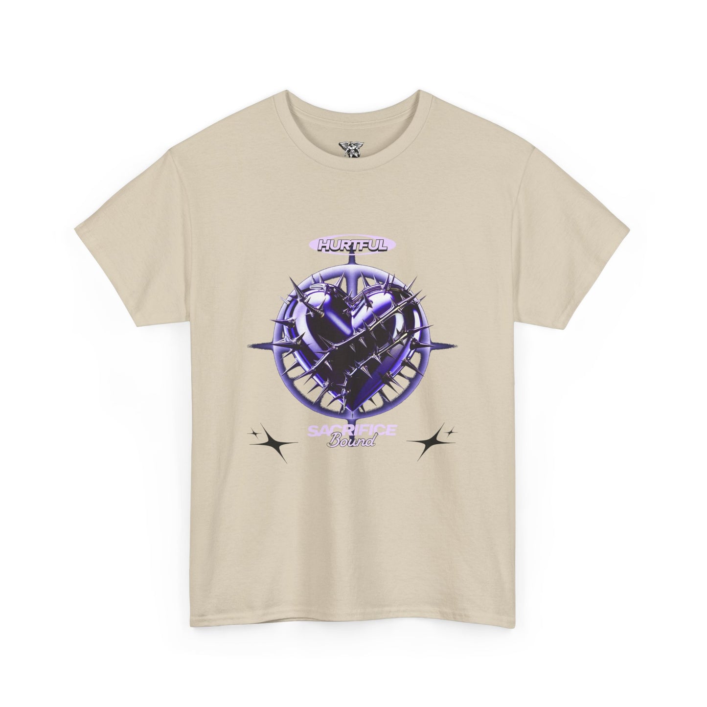 Graphic Tee - Purple Barbed Heart Compass Design ('Loyal To The End')