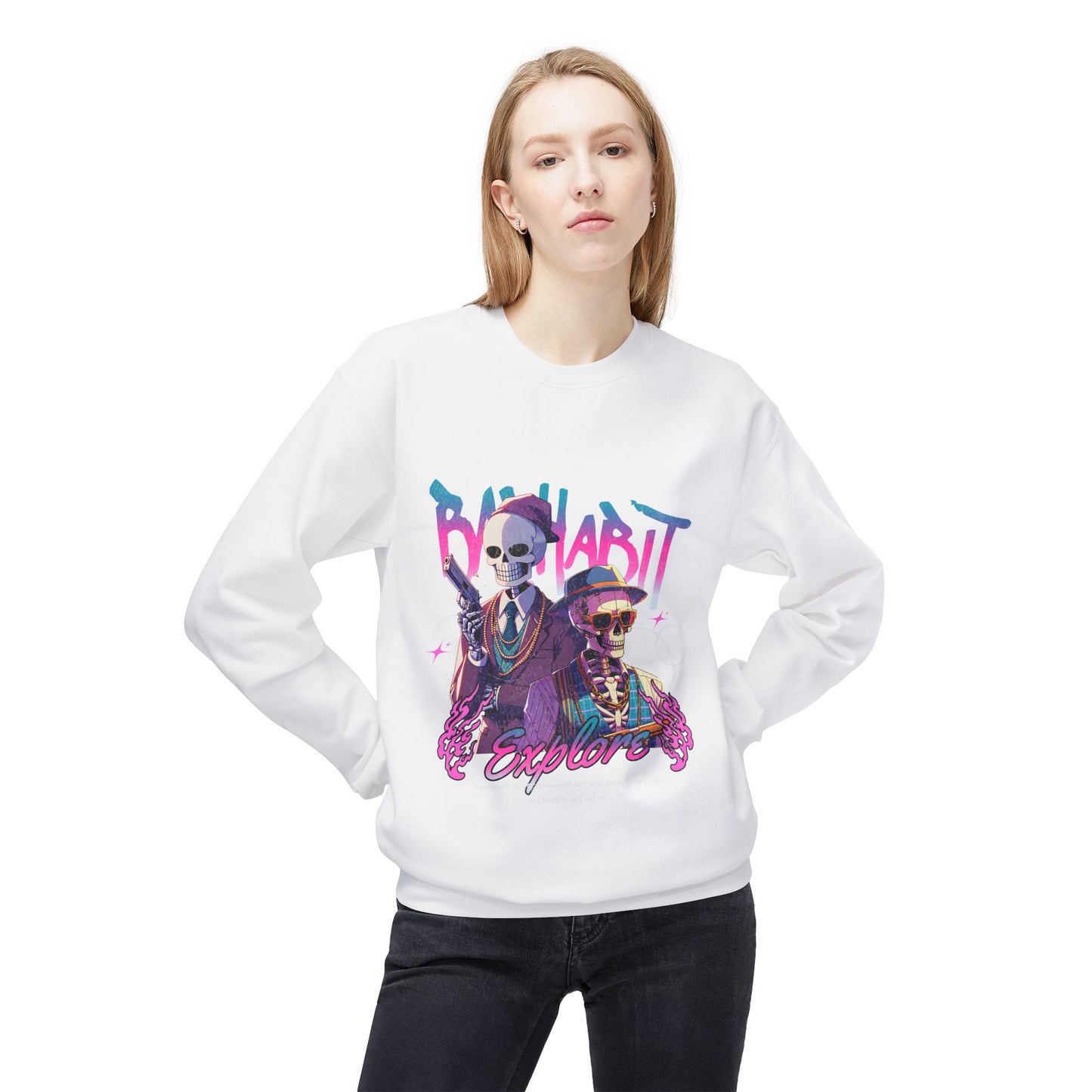 Graphic Hip-Hop Crewneck Sweatshirt