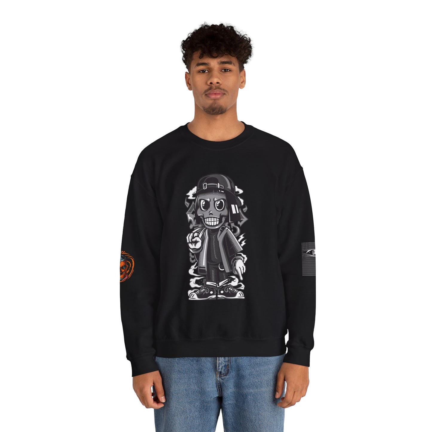 Graphic Unisex Sweatshirt - Casual Fall Streetwear Apparel for Halloween Gift