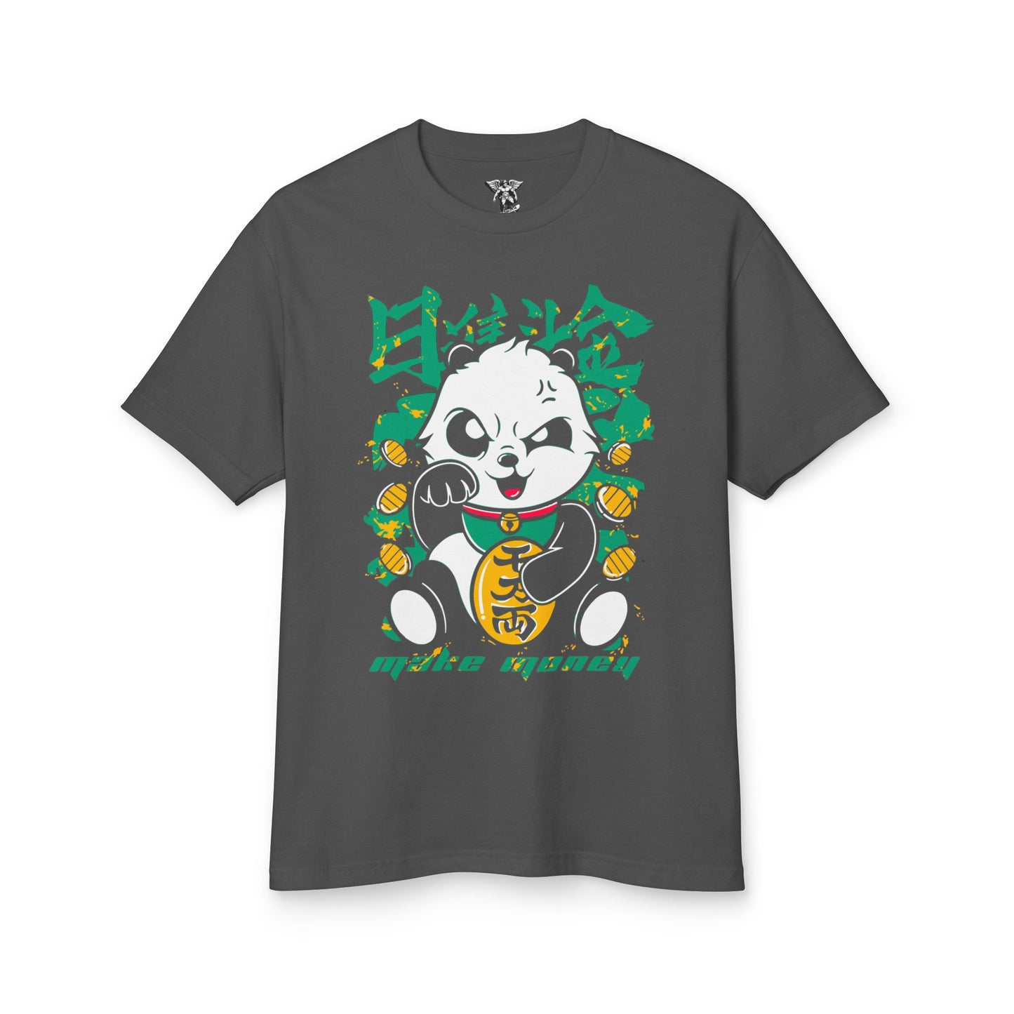 Panda Vibes Heavyweight Cotton Tee — Cute Panda Graphic T-Shirt for Animal Lovers