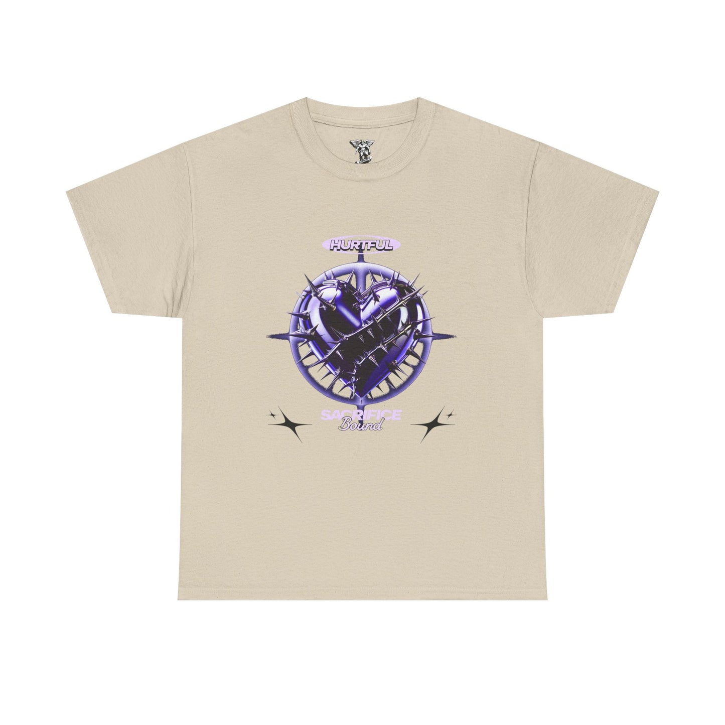 Graphic Tee - Purple Barbed Heart Compass Design ('Loyal To The End')