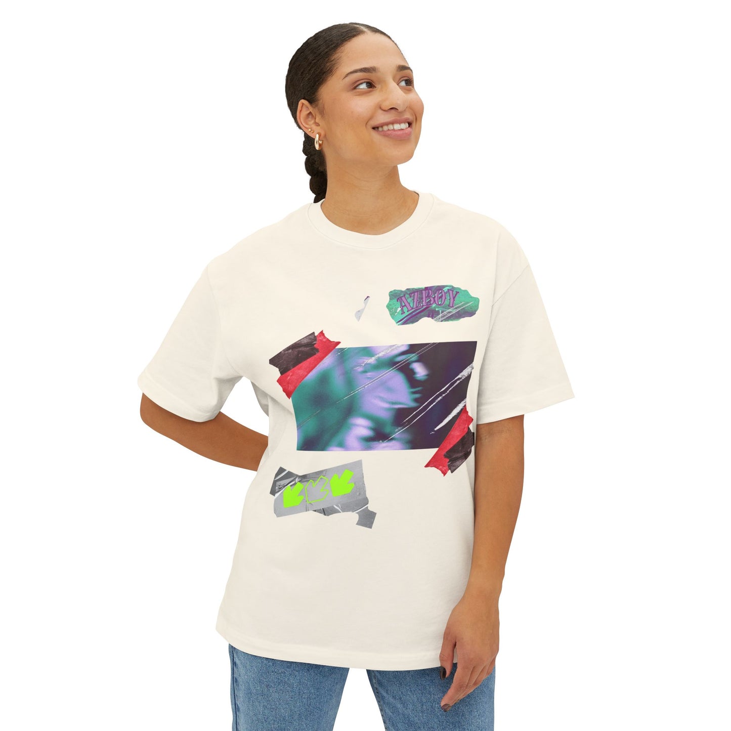 Oversized Tee with AZBOY44 Design