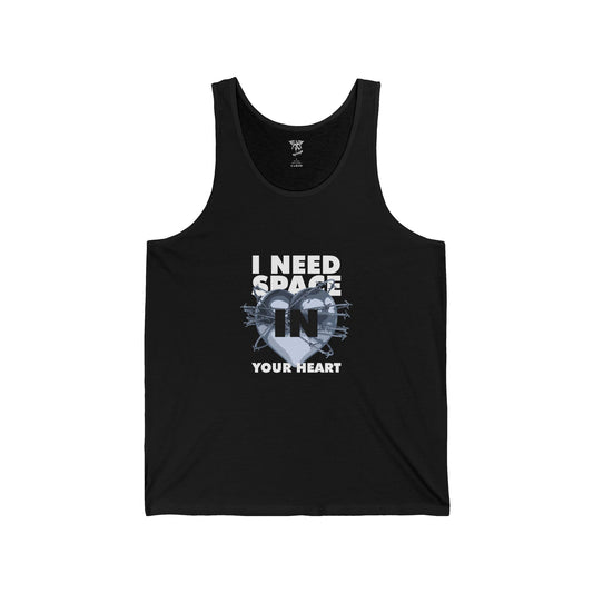 I Need Space Tank Top | Unisex Jersey Tank | Funny Gift for Space Lovers | Perfect for Casual Wear, Gym, Summer Events, and Parties