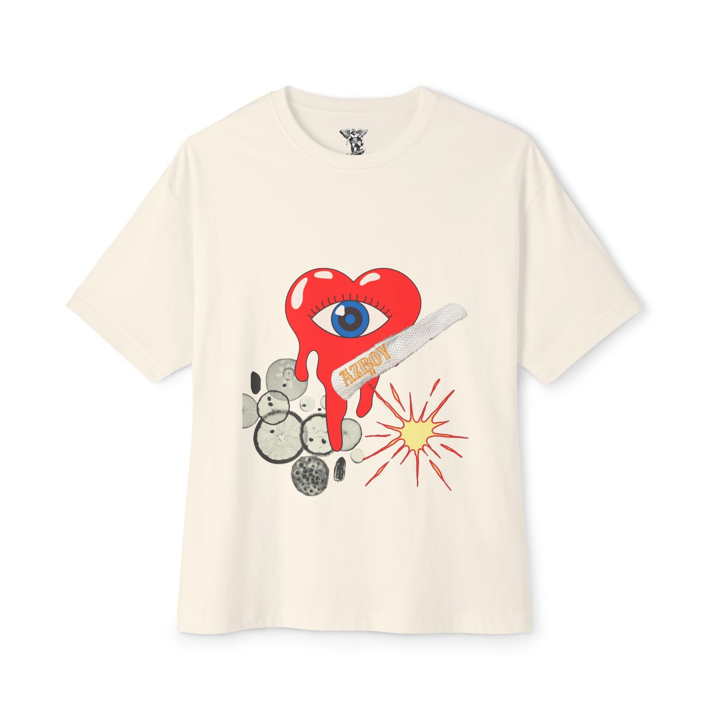 Oversized Tee Red Heart Eyes AZBOY44 Design
