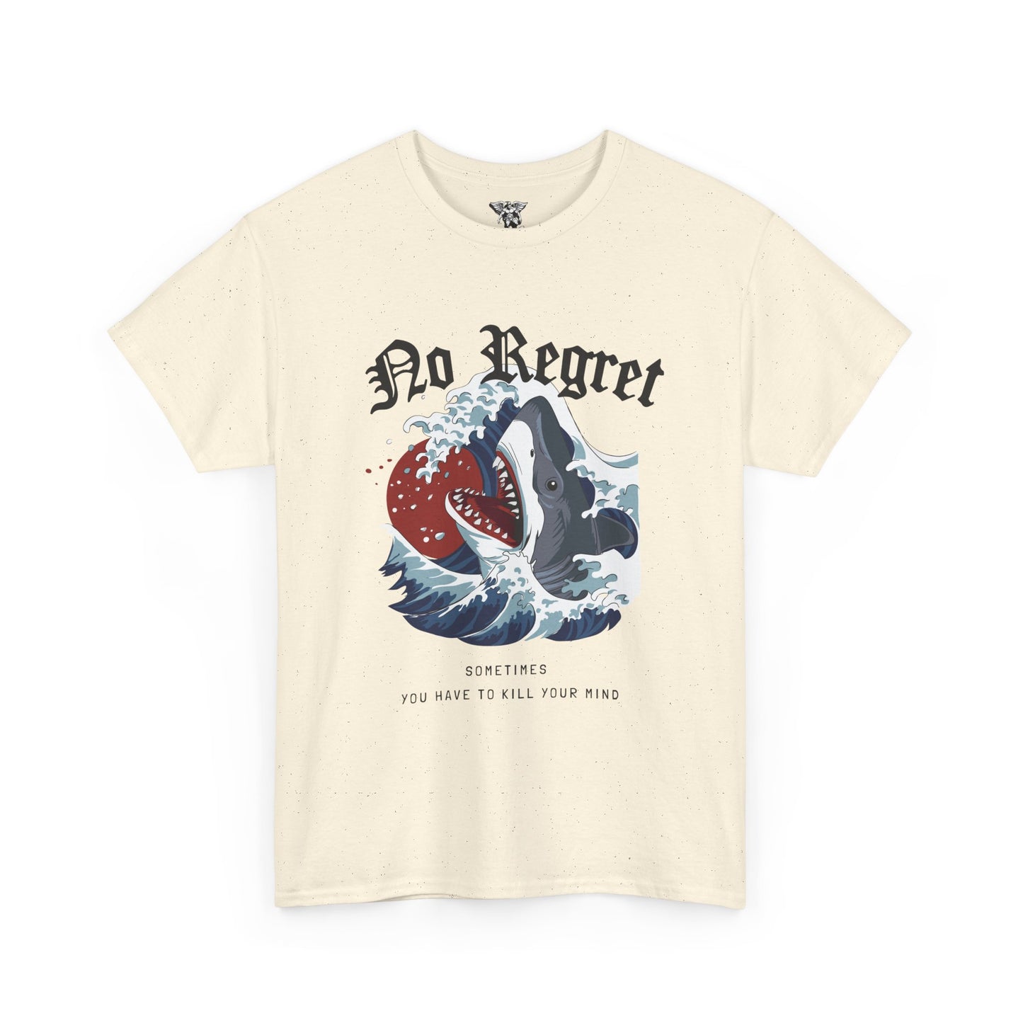 No Regret Whale Heart Tee — Nautical Tattoo-Style Whale T-Shirt