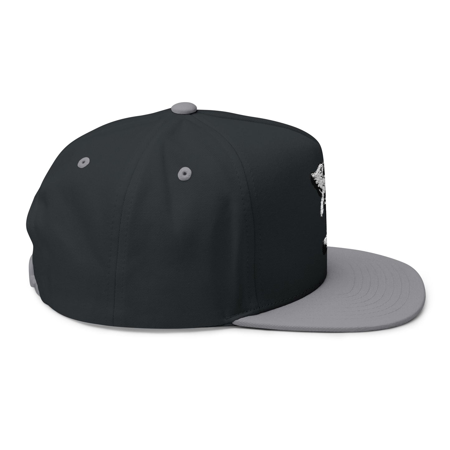 Skateboarding Flat Bill Cap (Embroidery) - AZBOY Angel Design, Snapback Hat for Skaters