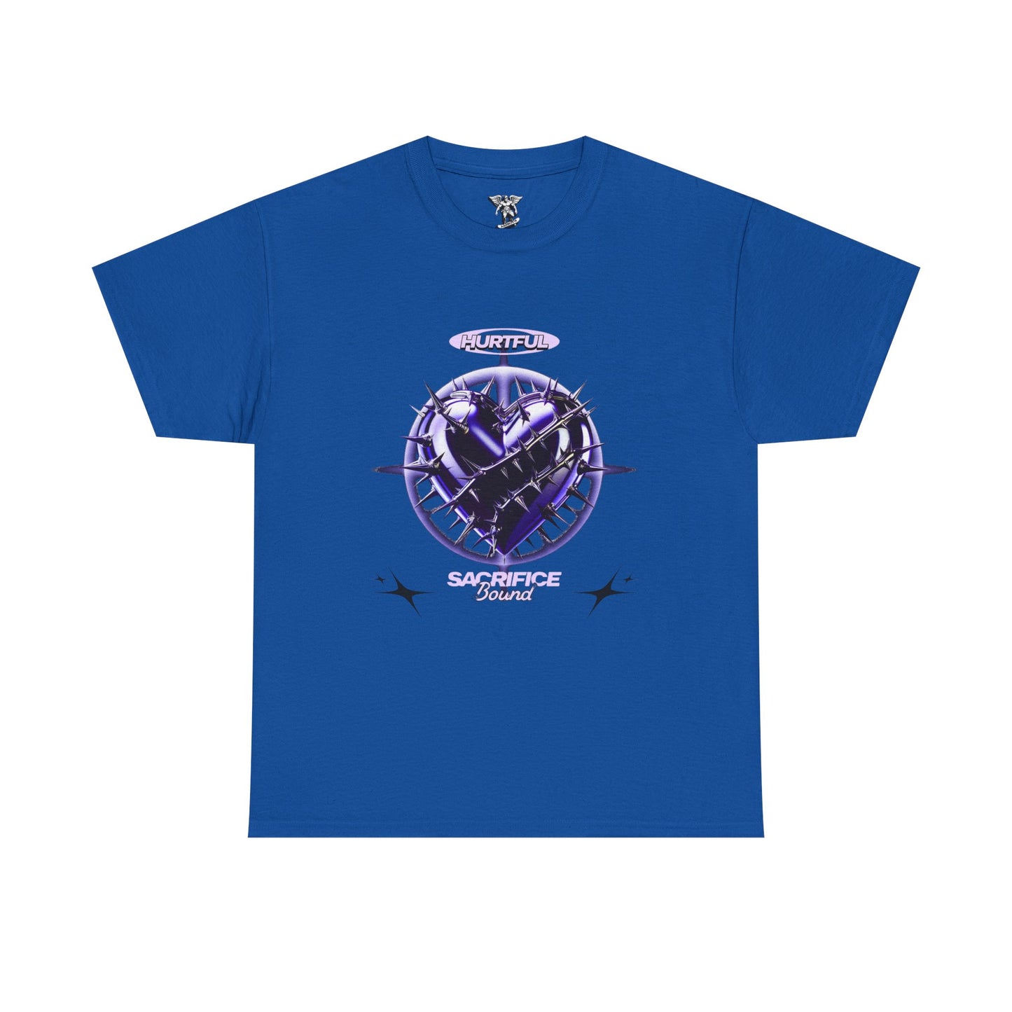 Graphic Tee - Purple Barbed Heart Compass Design ('Loyal To The End')