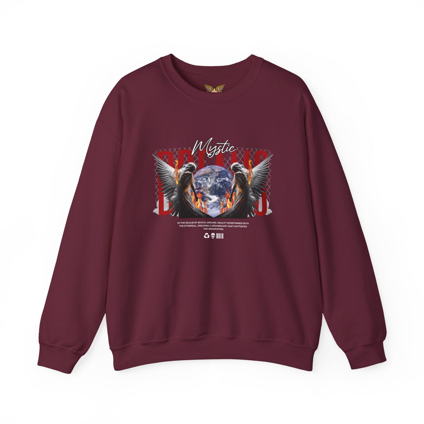 Mystic Eagles Crewneck Sweatshirt, Cozy Unisex Pullover, Gift for Nature Lovers, Fall Fashion, Casual Streetwear, Spiritual Art