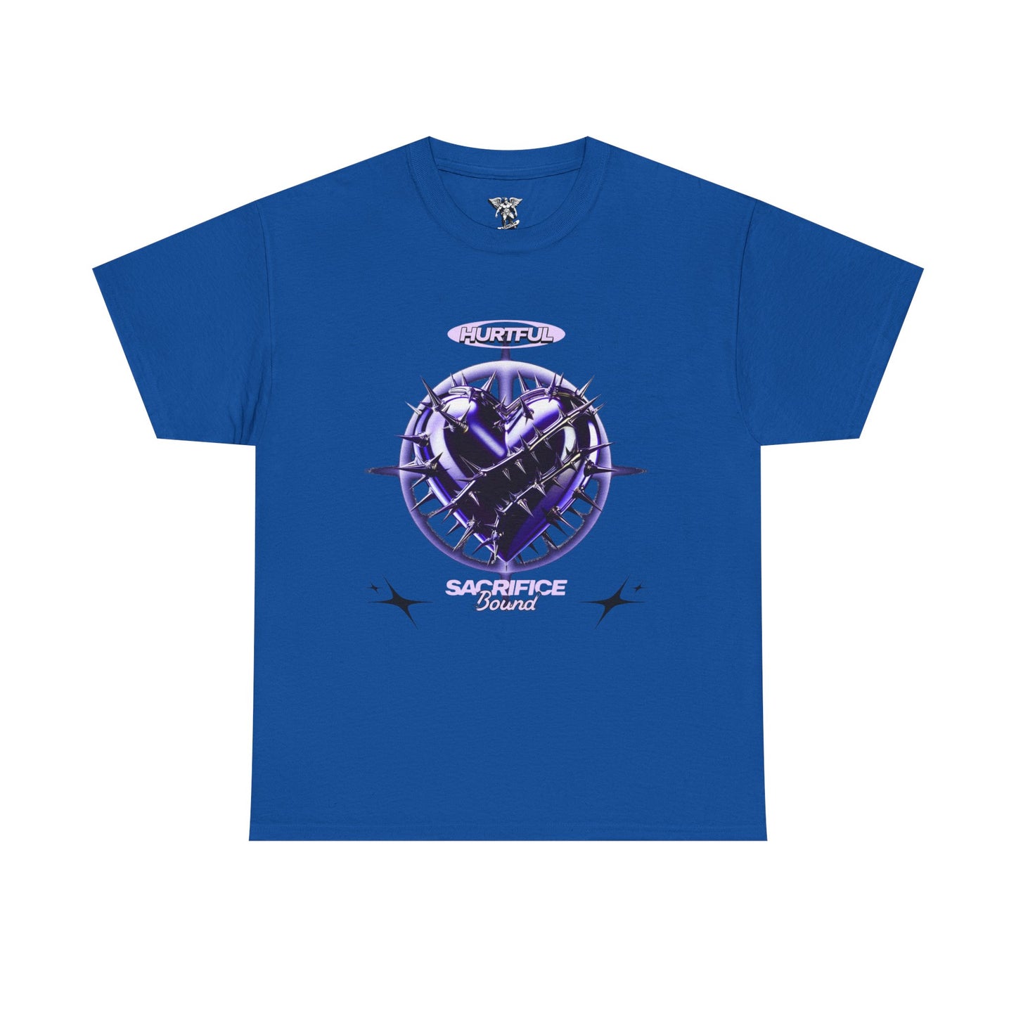Loyal To The End Purple Barbed Heart Compass Graphic Tee