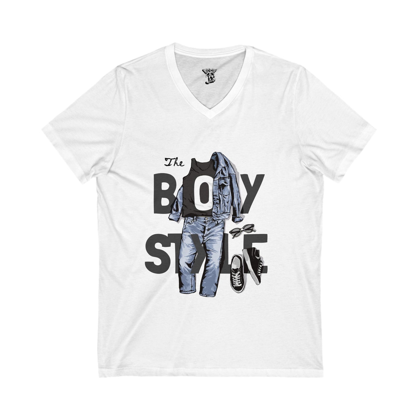 Stylish Unisex V-Neck Tee - Fashionable Graphic Tee for Casual Wear, Gift for Friends & Family, Summer Outing, Trendy Clothing