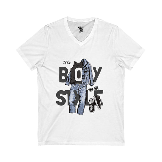 Stylish Unisex V-Neck Tee - Fashionable Graphic Tee for Casual Wear, Gift for Friends & Family, Summer Outing, Trendy Clothing