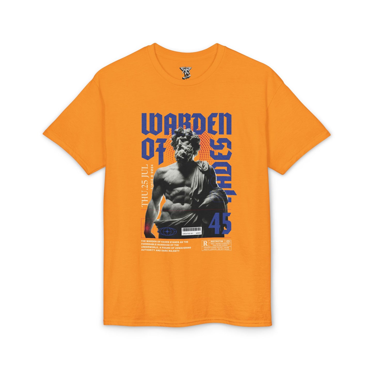 Warden of the Game Retro Athletic T-Shirt — Statue Muscle Graphic