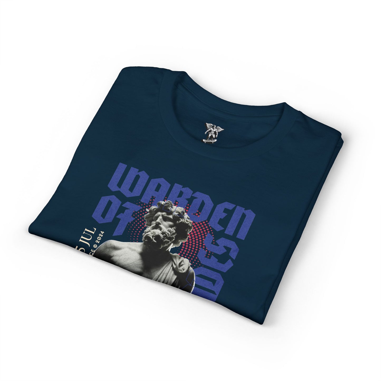 Warden of the Game Retro Athletic T-Shirt — Statue Muscle Graphic