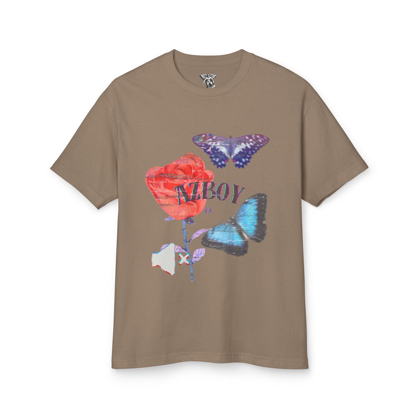 Butterfly Rose Tee — AZBOY44 Floral Graphic T-Shirt