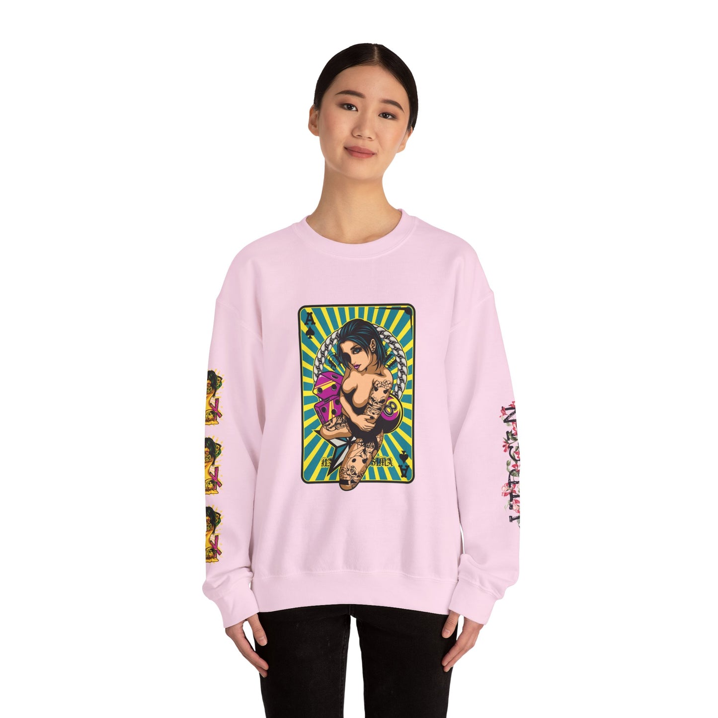 Vintage Tattoo Art Crewneck Sweatshirt - Retro Graphic Design for Art Lovers