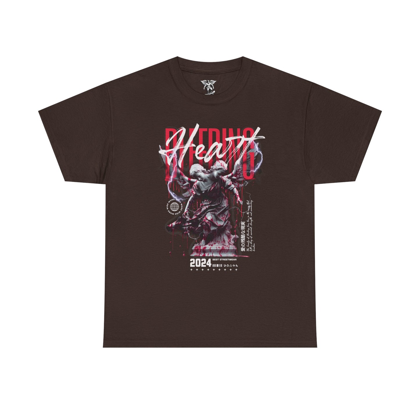 Angel Statue 'Heart' Gothic Streetwear Tee