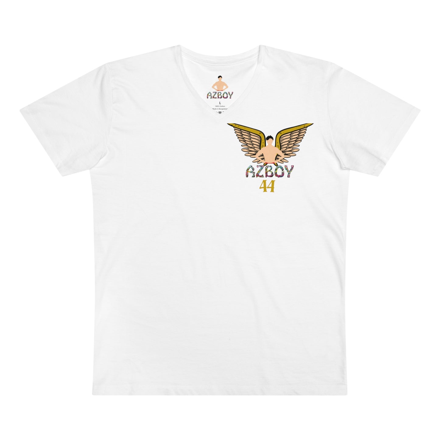 V-neck T-shirt AZBOY44 Angel Wings Men's Presenter