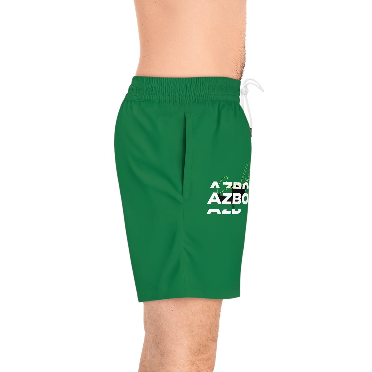 AZBOY44 (Men's Mid-Length Swim Shorts)(AOP)