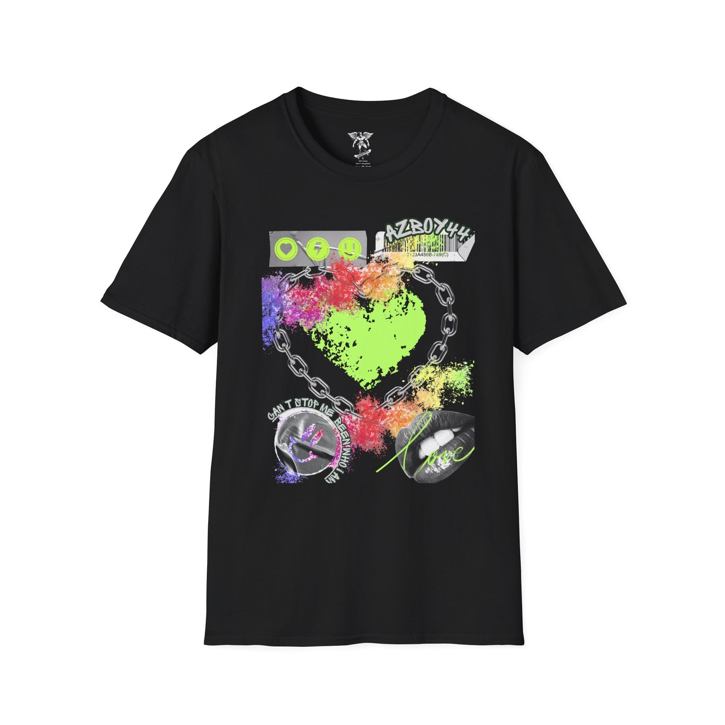 Neon Grunge Heart T-Shirt