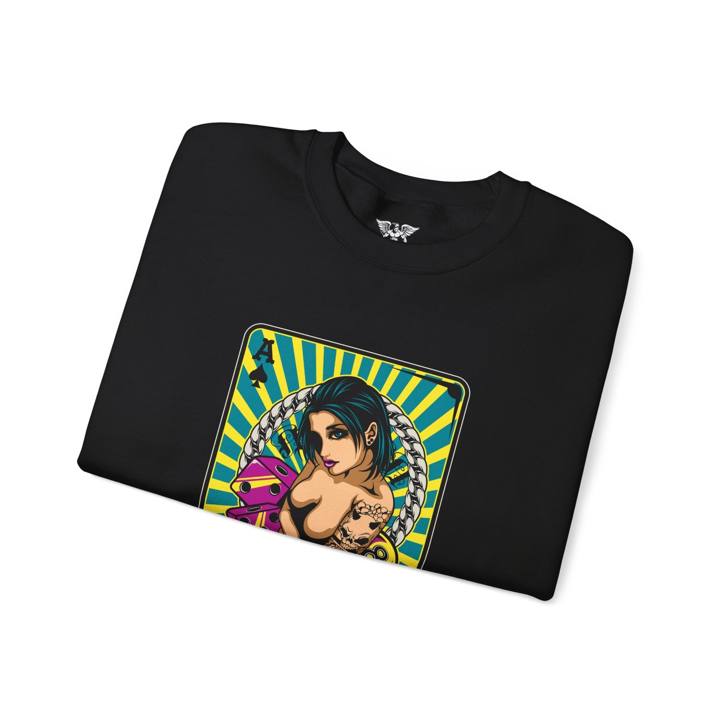 Vintage Tattoo Art Crewneck Sweatshirt - Retro Graphic Design for Art Lovers