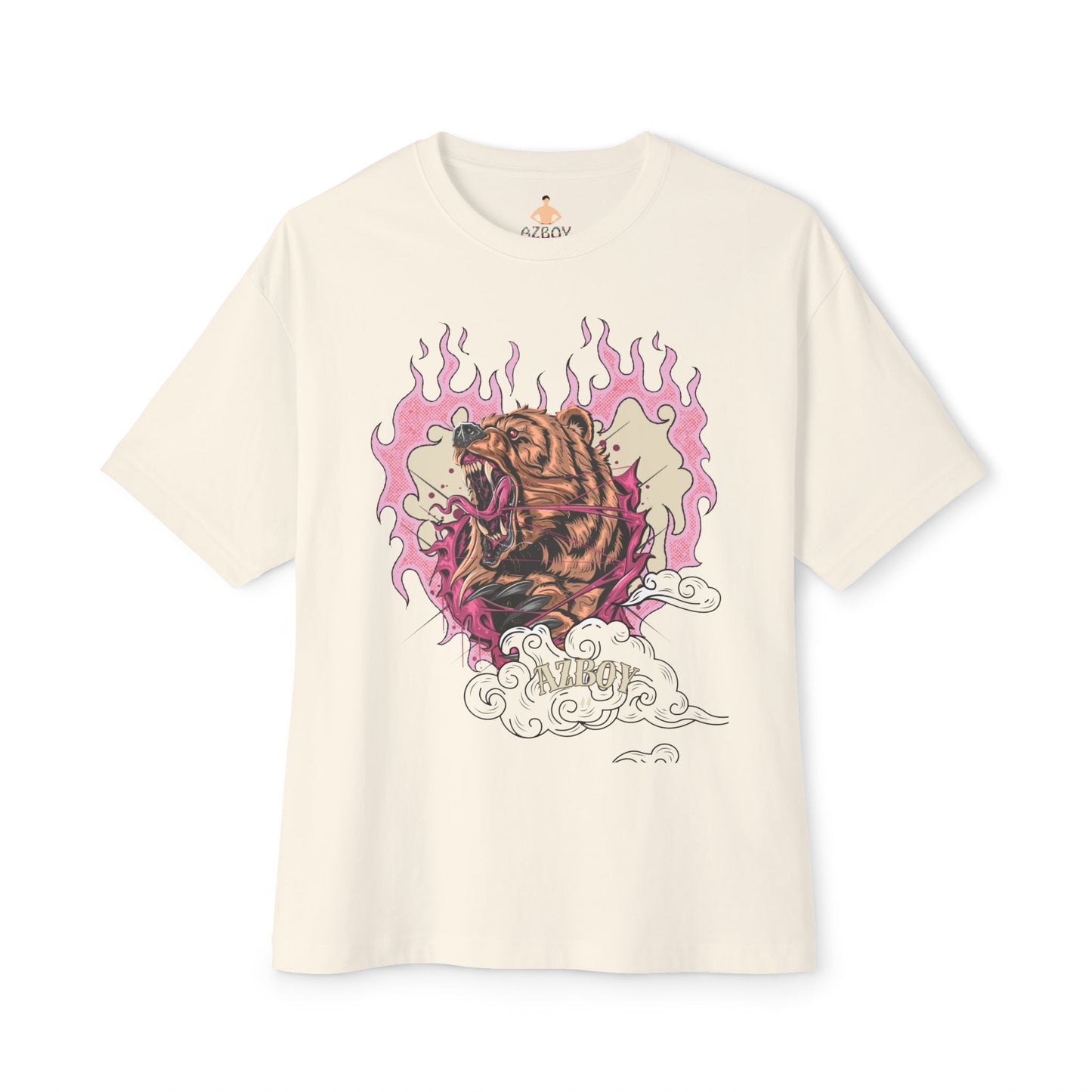 Oversized Tee - AZBOY44 Heart Bear Design