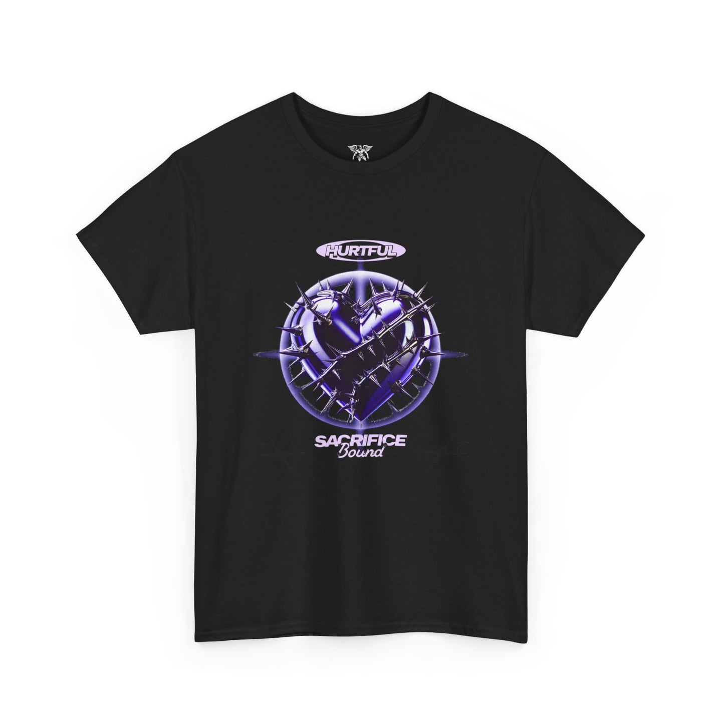 Graphic Tee - Purple Barbed Heart Compass Design ('Loyal To The End')