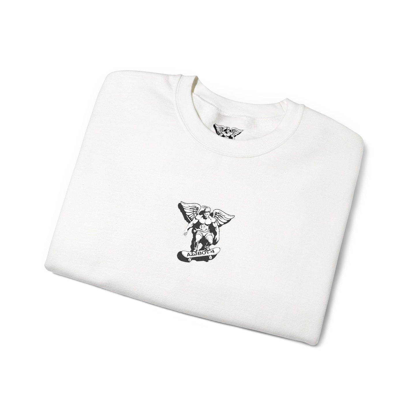 Floral Letter V Crewneck Sweatshirt – Minimal White Monogram Pullover
