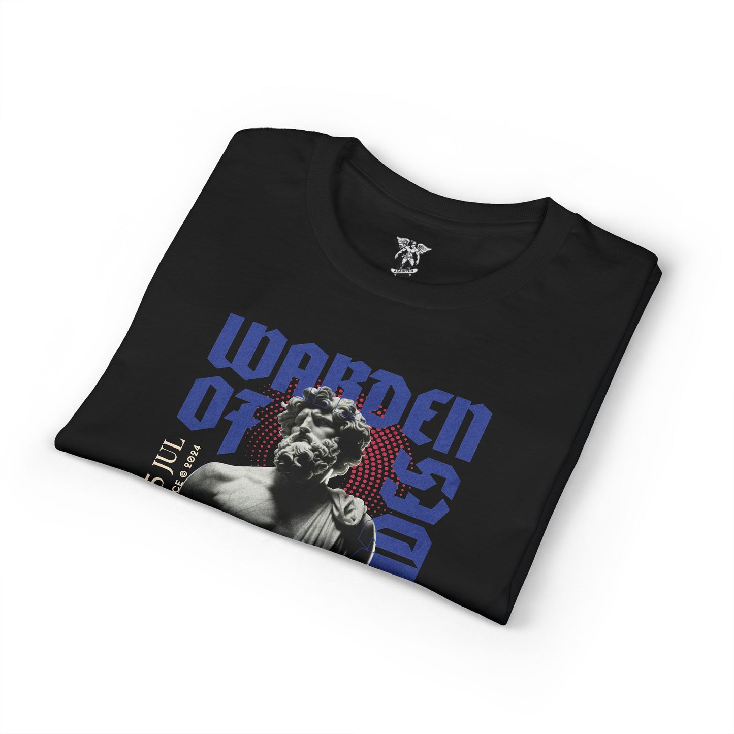 Warden of the Game Retro Athletic T-Shirt — Statue Muscle Graphic