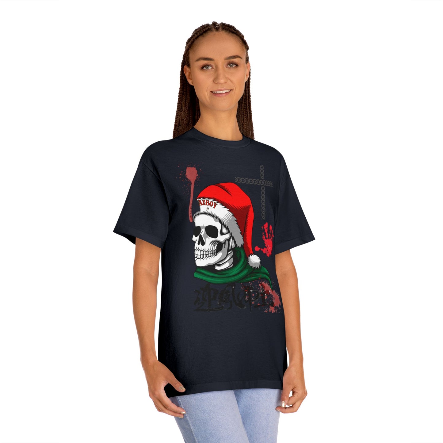 Christmas Skull Unisex Classic Tee - Festive Holiday Graphic Shirt