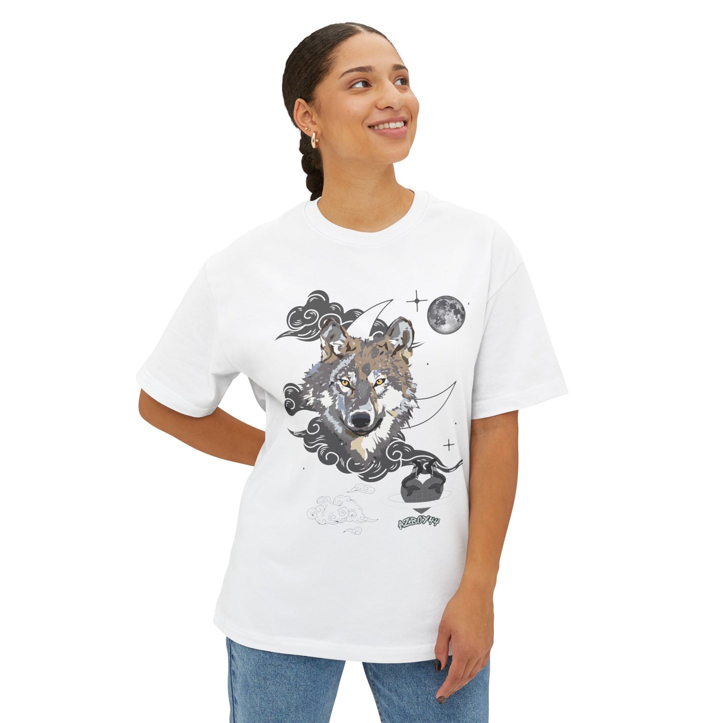 Wolf Moon Tee — Celestial Wolf Graphic Shirt
