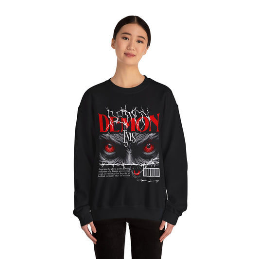 Demon Eyes Crewneck Sweatshirt - Cozy Halloween Apparel