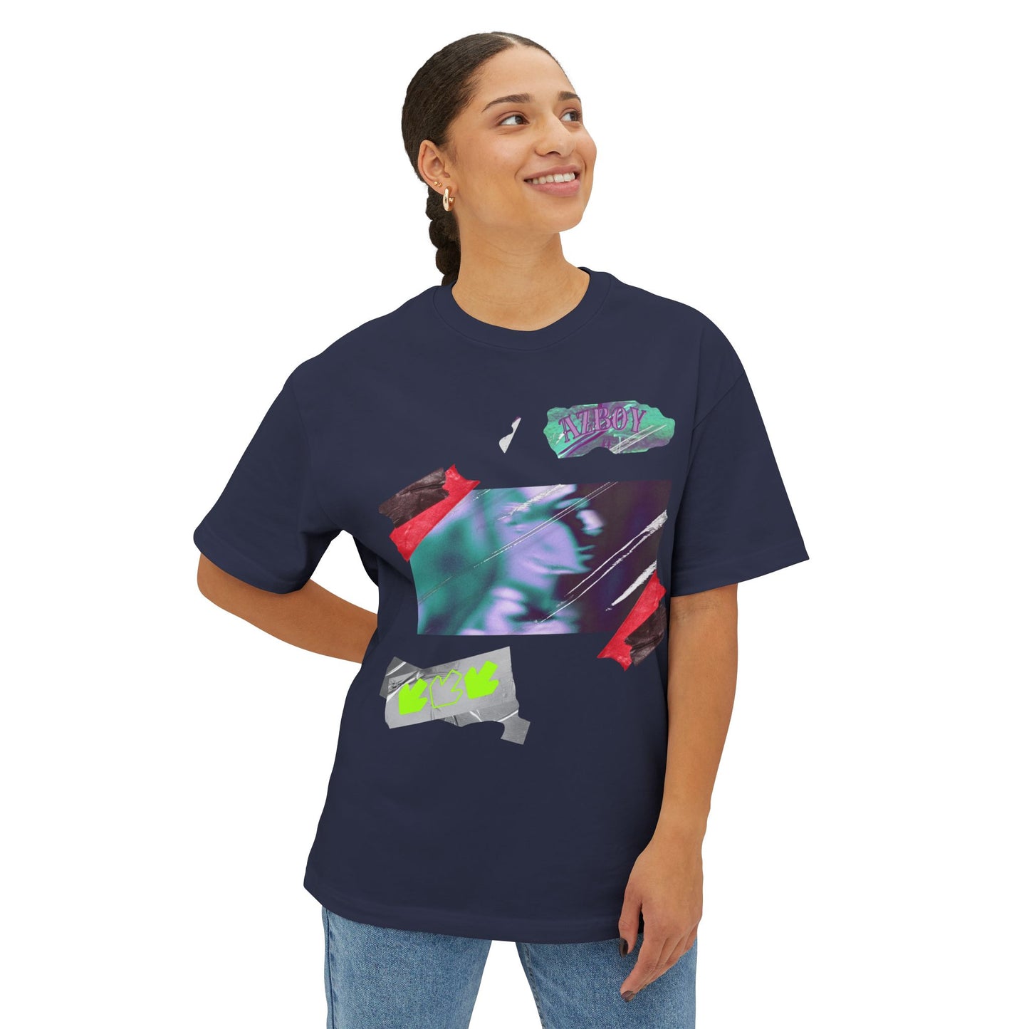 Oversized Tee with AZBOY44 Design