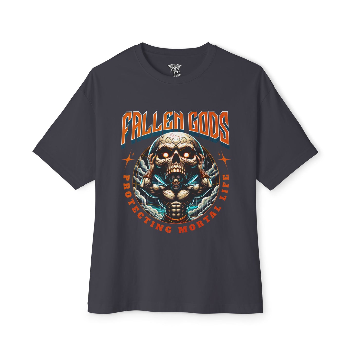 Fallen Gods Graphic Tee — Unisex Streetwear Oversized Boxy Shirt