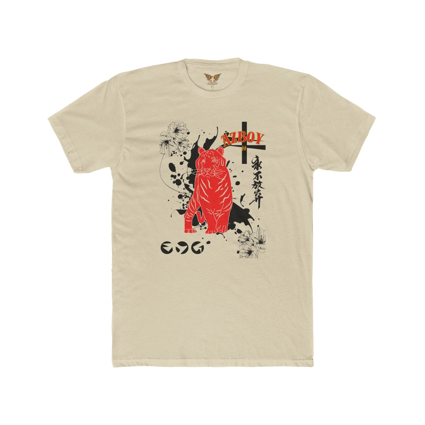 Graphic Tee - Japanese-Inspired Artistic AZBOY Cotton Crew Shirt