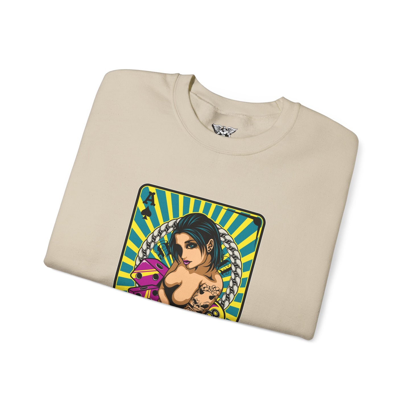 Vintage Tattoo Art Crewneck Sweatshirt - Retro Graphic Design for Art Lovers
