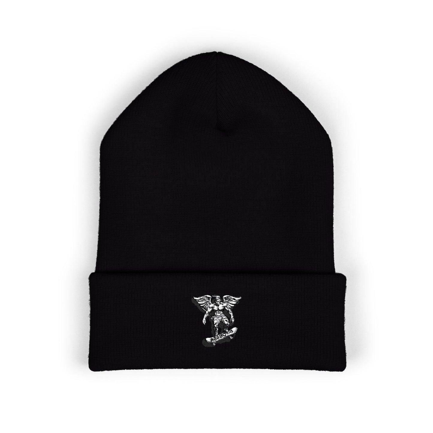 Azboy Embroidered Cuffed Beanie — Classic Knit Beanie